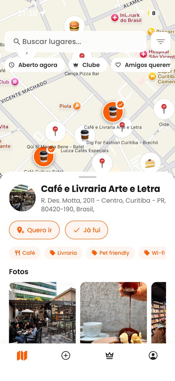 Mapa da cidade para descobrir o que fazer em Curitiba